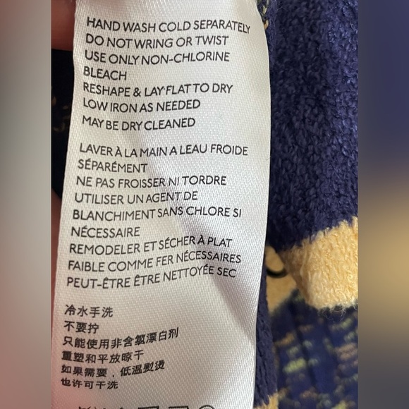 Urban Outfitters Cropped Hoodie Sweater Women’s M Striped Primrose Full Zip Up - Picture 15 of 16